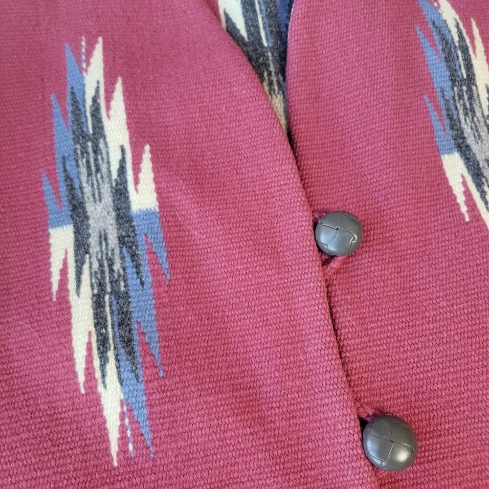 Vintage Ortega’s Chimayo Wool Vest Medium Unisex - Picture 2 of 7